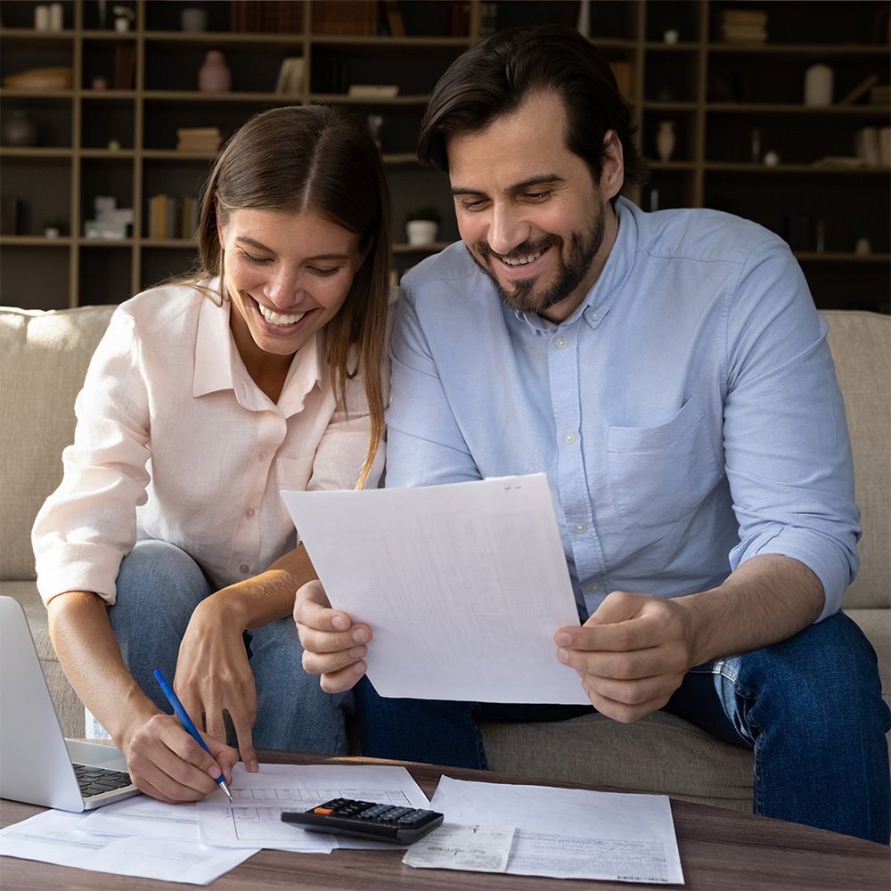Young couple reviewing health plans on the Health Insurance Marketplace