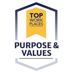 Top Work Places - Purpose & Values badge