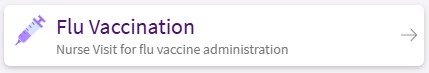 Flu Vaccination tile in ARC MyChart